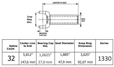 Yoke 32 splines 1330